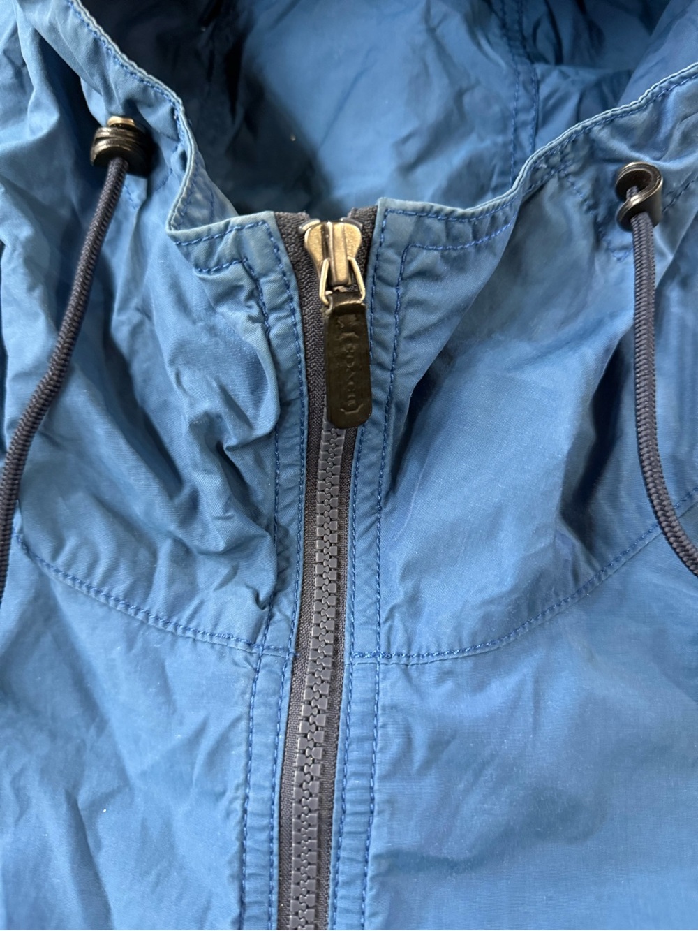 Vintage Coach NYC Hooded Lightweight Windbreaker Blue L - Picture 5 of 13